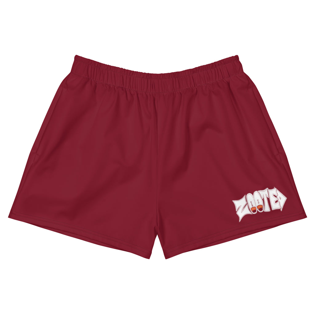 Zooted Apparel-Women’s Athletic Shorts - Zoot Up dark red