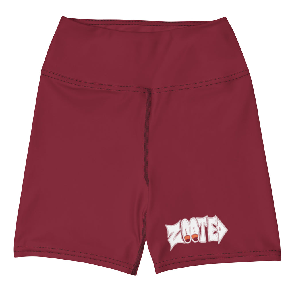 Zooted Apparel-Yoga Shorts - Zoot Up Dark red