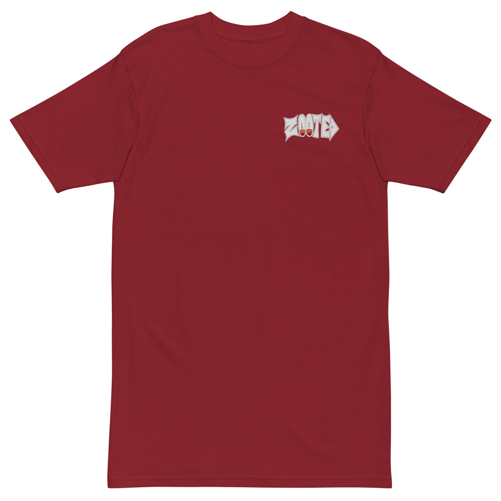 Zooted Apparel-Men’s premium heavyweight tee - Zoot Up Dark Red