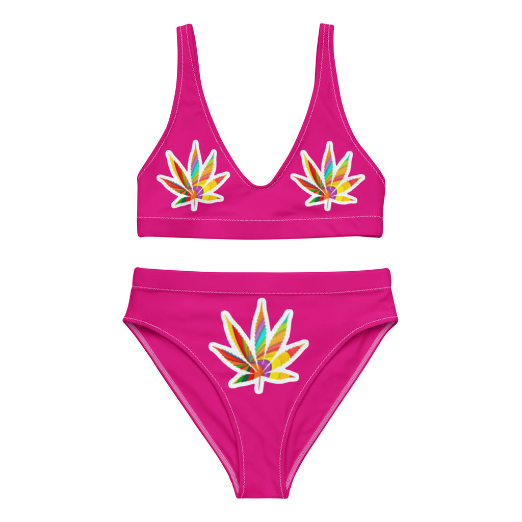 ZOOTED APPAREL - Highwaist bikini - Rainbow Zooted Plant