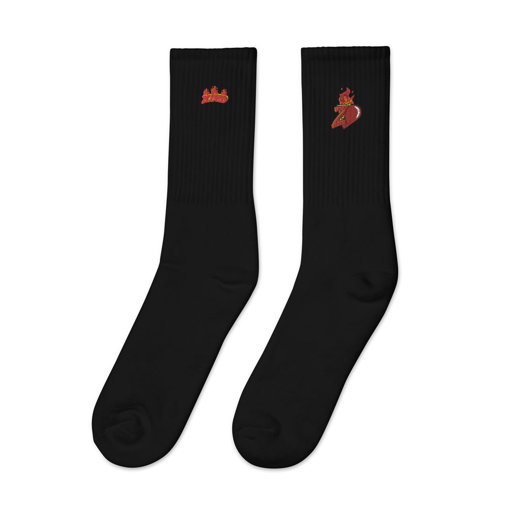 ZOOTED APPAREL- Embroidered socks - Z - HEART