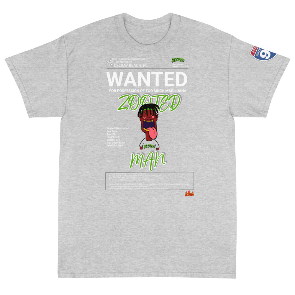 ZOOTED APPAREL- Short Sleeve T-Shirt - ZOOTED MAN WANTED DELRAY BEACH (DARK)