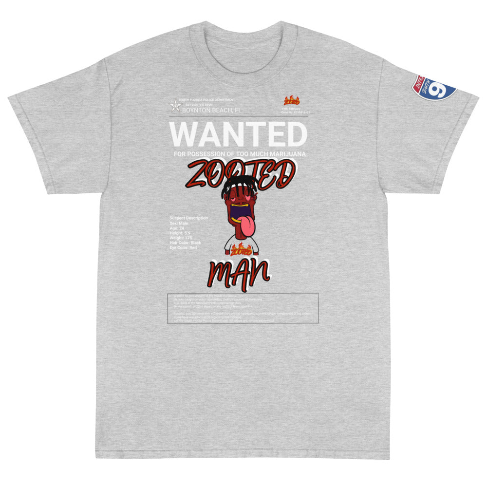 ZOOTED APPAREL Short Sleeve T-Shirt - ZOOTED MAN WANTED BOYNTON BEACH (DARK)