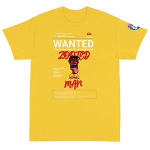 ZOOTED APPAREL- Short Sleeve T-Shirt - ZOOTED MAN WANTED PALM BEACH COUNTY (DARK)