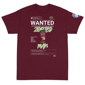 ZOOTED APPAREL- Short Sleeve T-Shirt - ZOOTED MAN WANTED DELRAY BEACH (DARK)