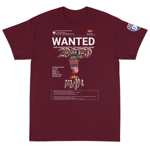 ZOOTED APPAREL Short Sleeve T-Shirt - ZOOTED MAN WANTED BOYNTON BEACH (DARK)