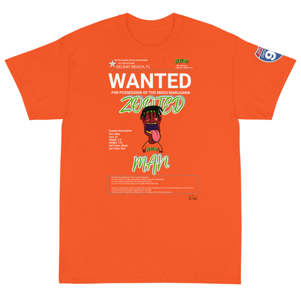 ZOOTED APPAREL- Short Sleeve T-Shirt - ZOOTED MAN WANTED DELRAY BEACH (DARK)