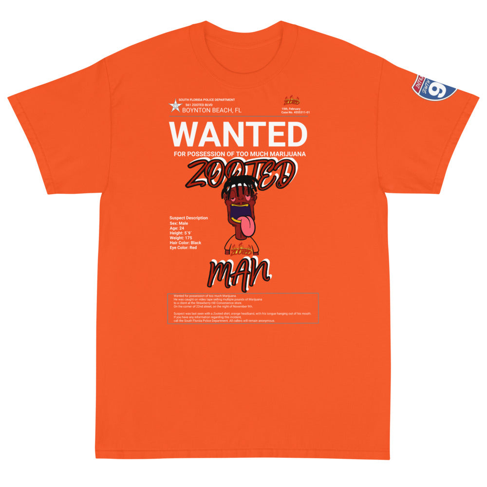 ZOOTED APPAREL Short Sleeve T-Shirt - ZOOTED MAN WANTED BOYNTON BEACH (DARK)