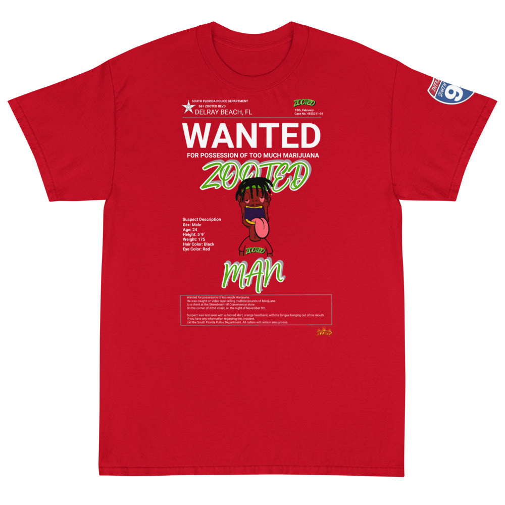 ZOOTED APPAREL- Short Sleeve T-Shirt - ZOOTED MAN WANTED DELRAY BEACH (DARK)