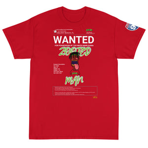 ZOOTED APPAREL- Short Sleeve T-Shirt - ZOOTED MAN WANTED DELRAY BEACH (DARK)