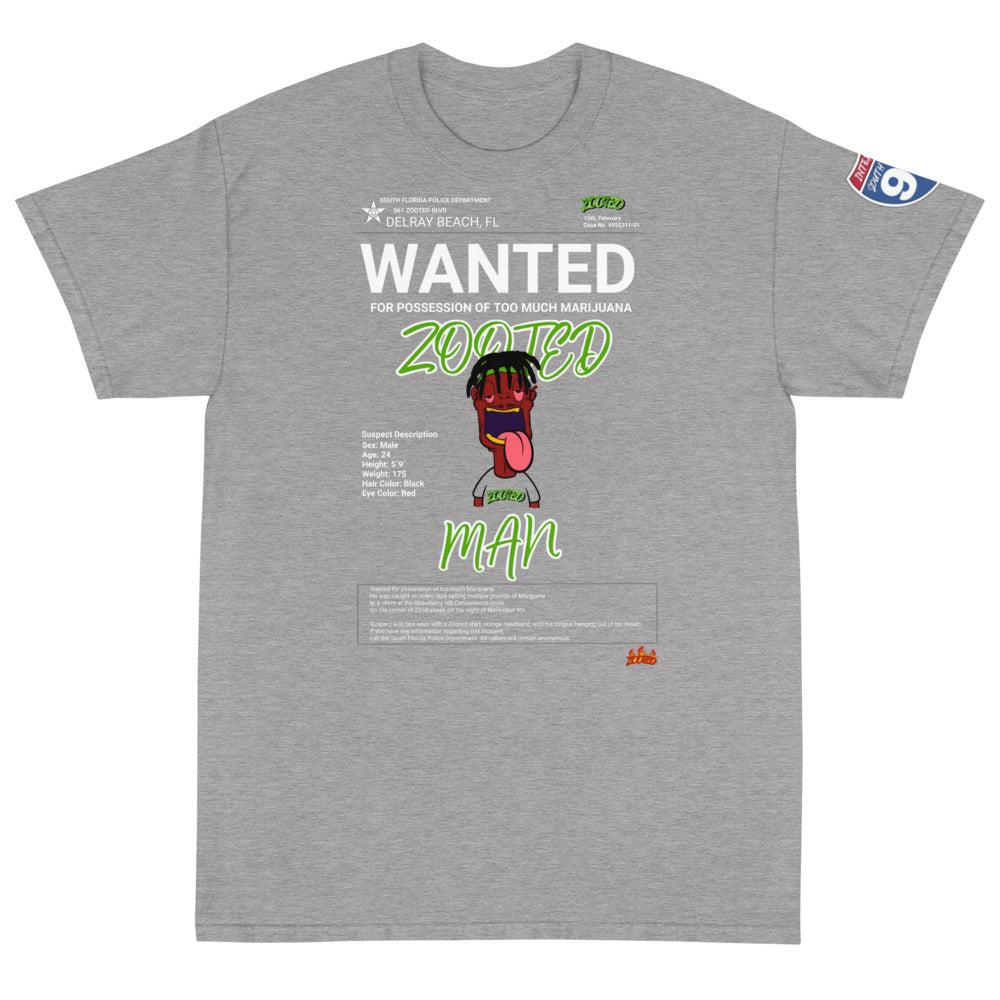 ZOOTED APPAREL- Short Sleeve T-Shirt - ZOOTED MAN WANTED DELRAY BEACH (DARK)