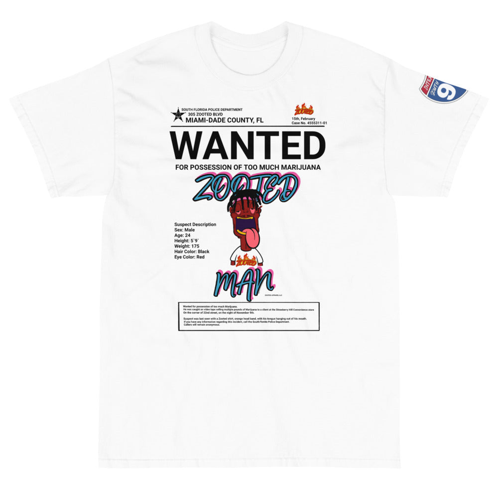 ZOOTED APPAREL- Short Sleeve T-Shirt - ZOOTED MAN WANTED MIAMI-DADE (LIGHT)