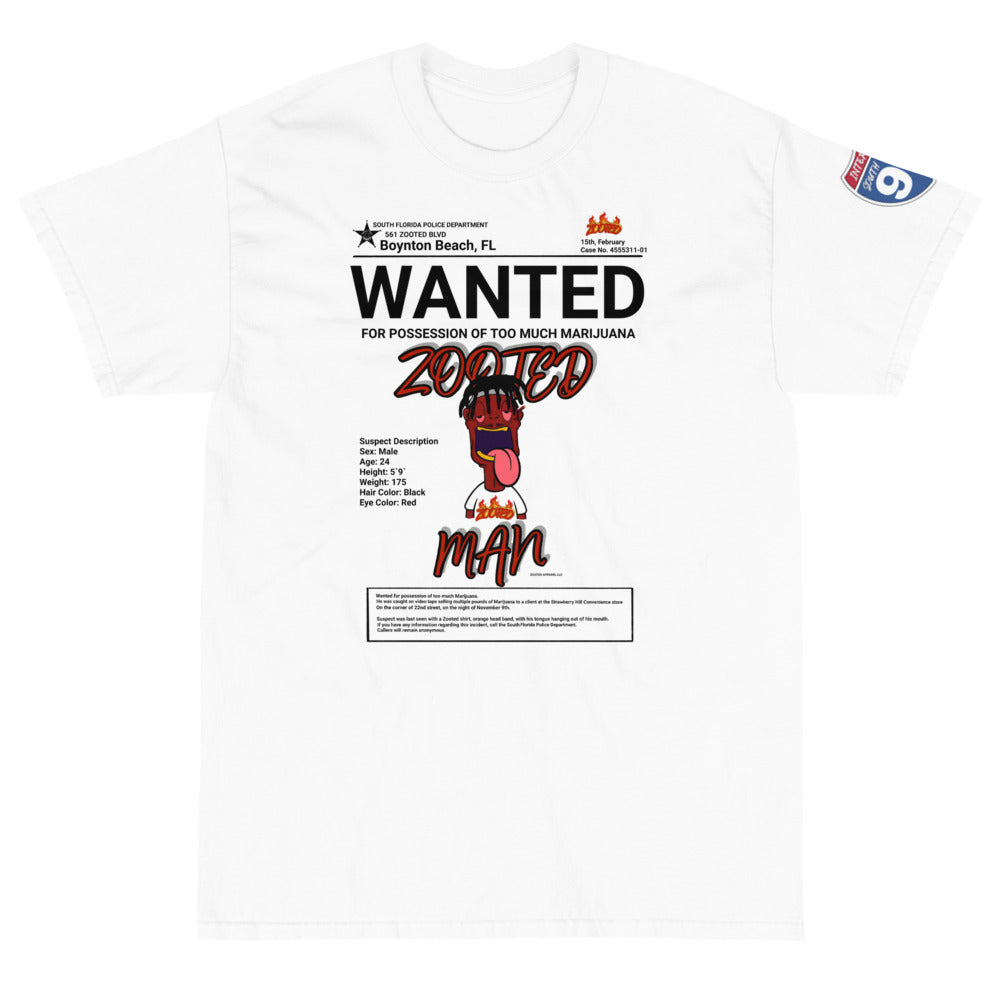 ZOOTED APPAREL  - Short Sleeve T-Shirt - ZOOTED MAN WANTED BOYNTON BEACH (LIGHT)