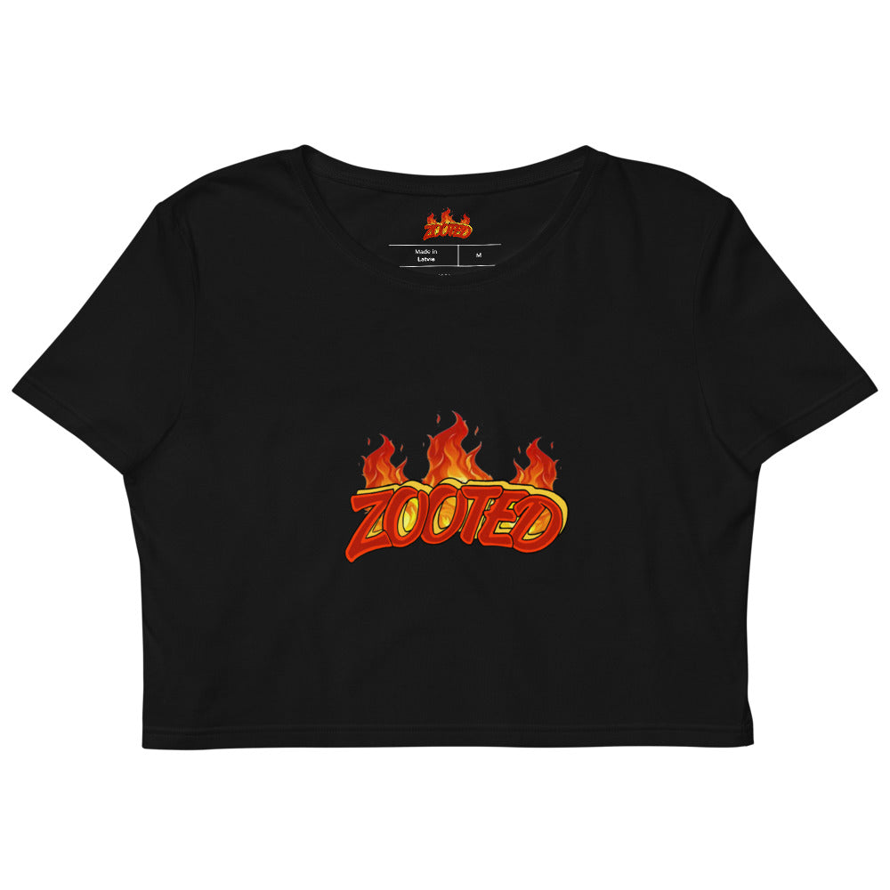 ZOOTED APPAREL- Organic Crop Top - ZOOTED FLAMES