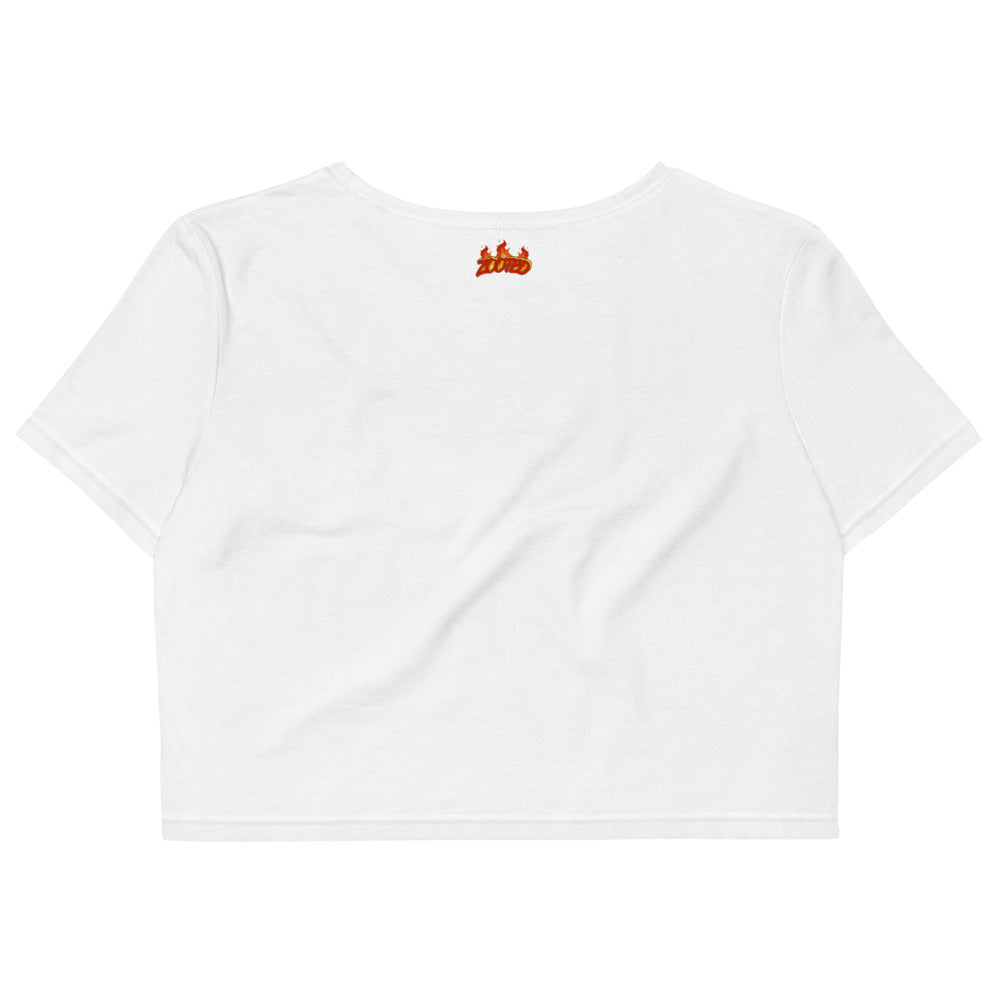 ZOOTED APPAREL- Organic Crop Top - ZOOTED FLAMES