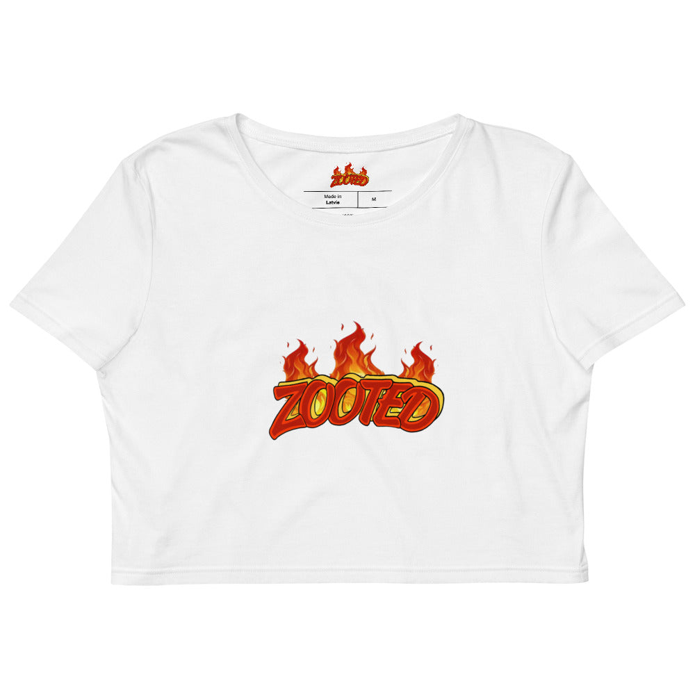 ZOOTED APPAREL- Organic Crop Top - ZOOTED FLAMES