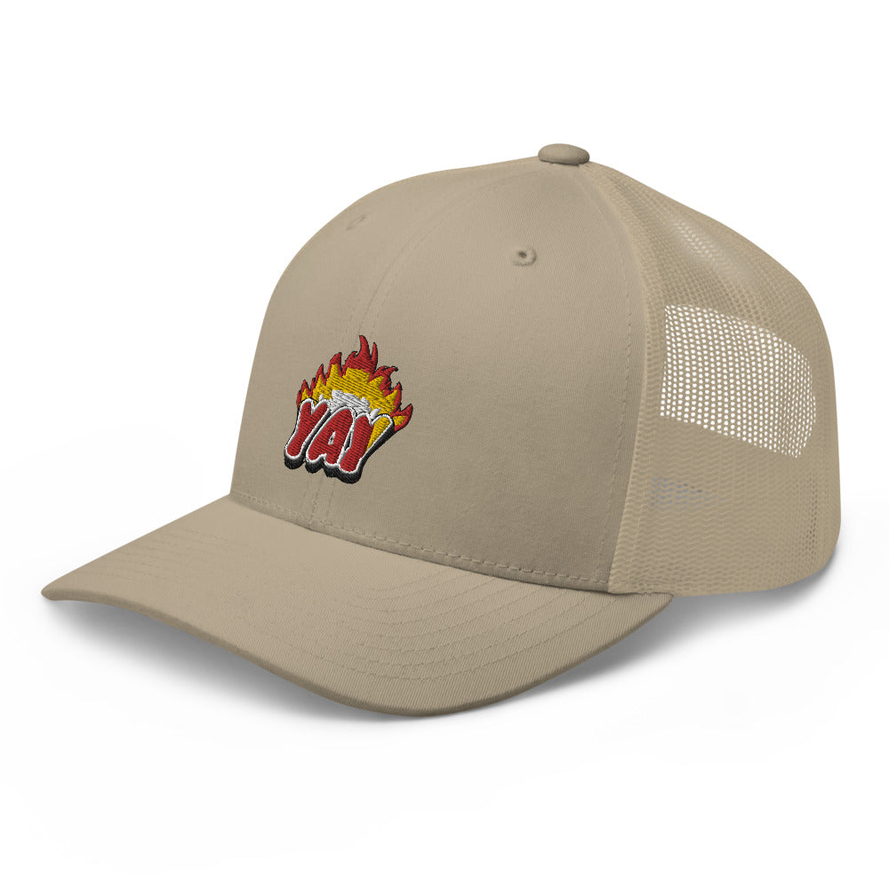 ZOOTED APPAREL - Trucker Cap - Mi.Yayø (YAY2KOOL FLAMES YAY HAT)