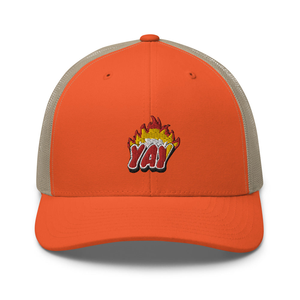 ZOOTED APPAREL - Trucker Cap - Mi.Yayø (YAY2KOOL FLAMES YAY HAT)