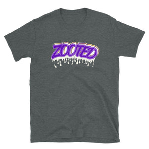 ZOOTED APPAREL - Short-Sleeve Unisex T-Shirt - Zooted Drip (purple,Gold,White)