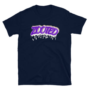 ZOOTED APPAREL - Short-Sleeve Unisex T-Shirt - Zooted Drip (purple,Gold,White)