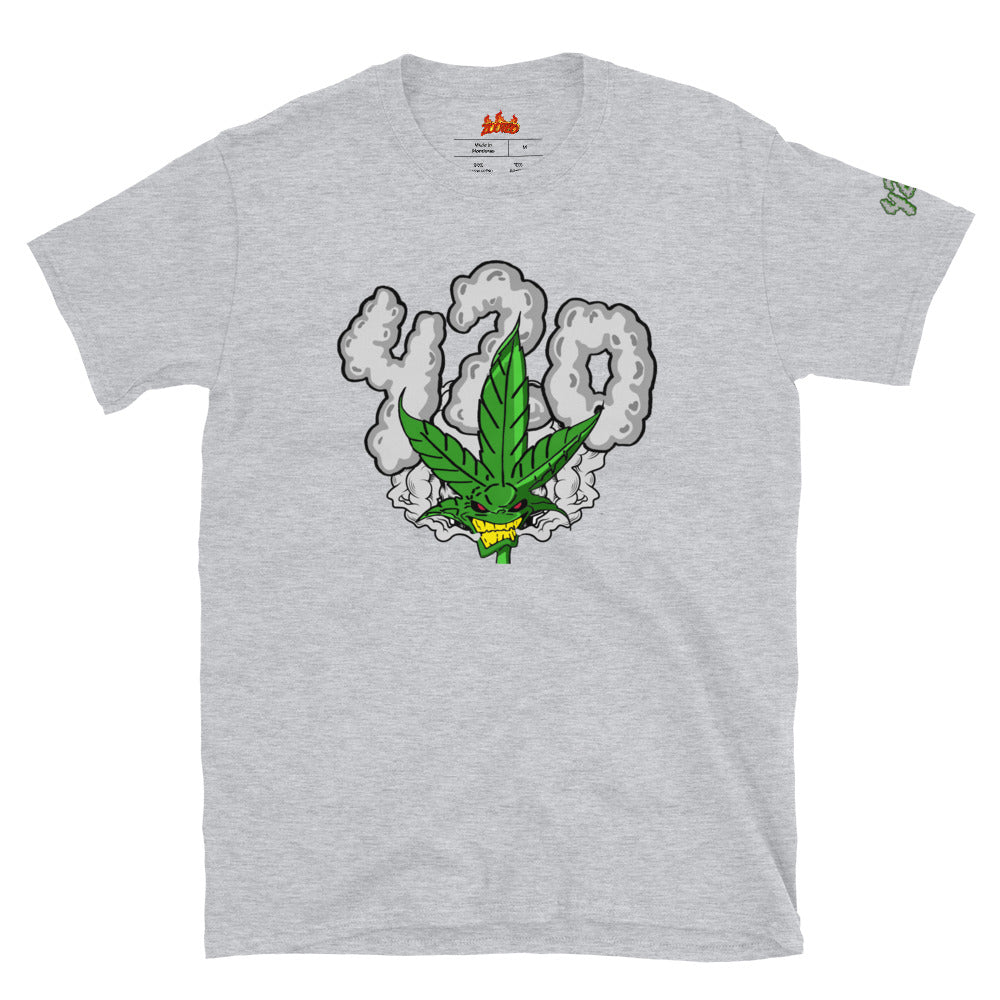 ZOOTED APPAREL- Short-Sleeve Unisex T-Shirt - 420 ZOOTED weed man