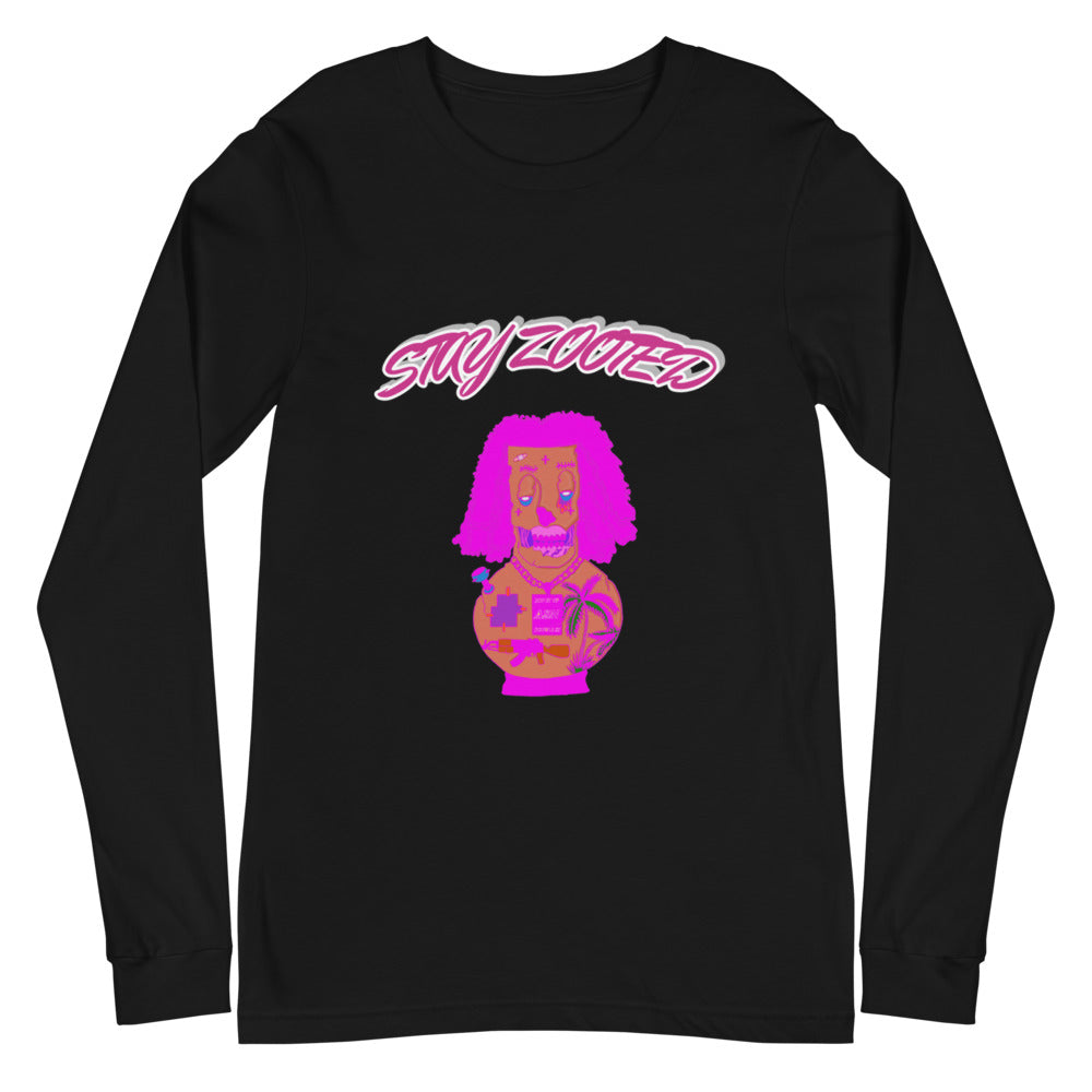 ZOOTED APPAREL- Unisex Long Sleeve Tee - STAY ZOOTED (Pink)